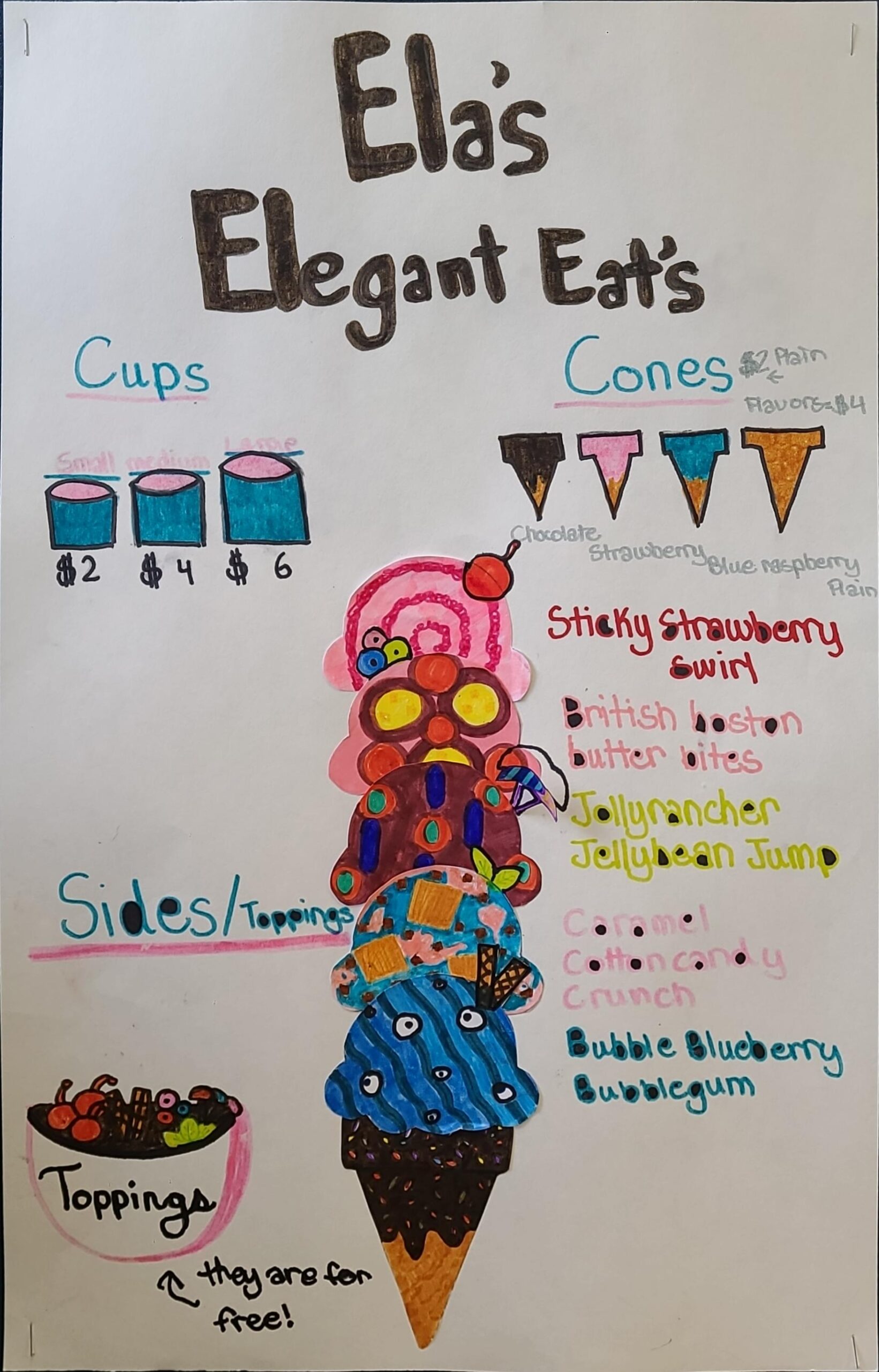 Grade 3, alliteration and ice cream