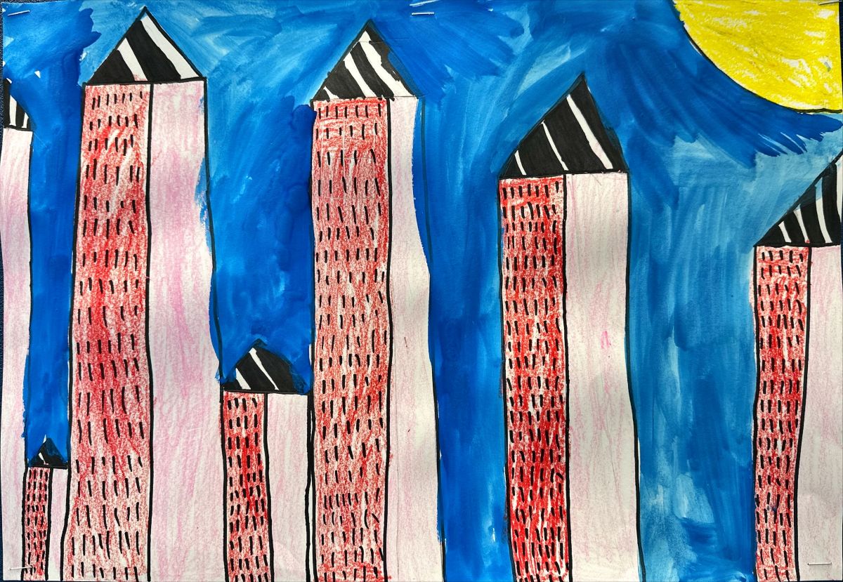 Grade 1’s Cityscape Art and List Poetry